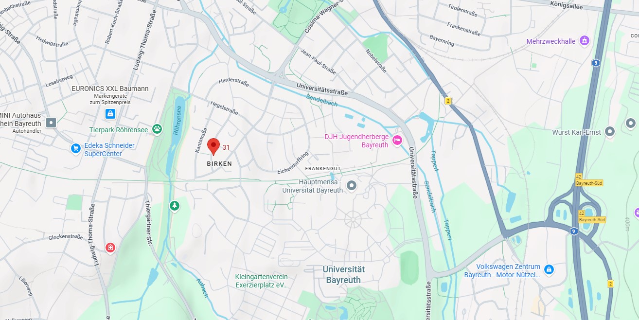 Standort Sachverständigenbüro Hübsch — Heinrich-von-Kleist Straße 31, 95447 Bayreuth